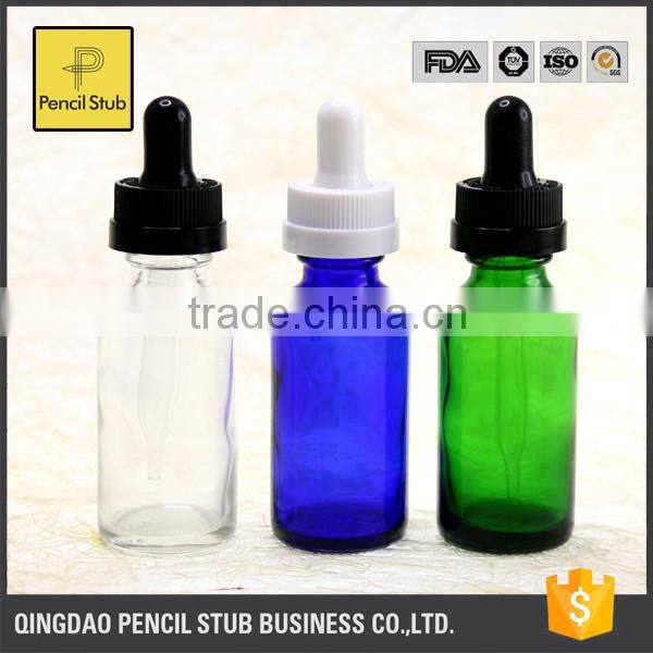 amber blue green clear glass bottle manufacturer 30ml black glass bottle with dropper with childproof evident cap dropper bottle