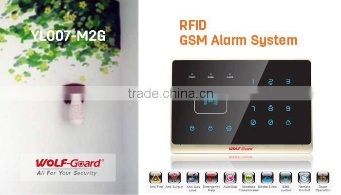 New Wireless home GSM fire alarm system with RFID card and app control (YL-007M2G)
