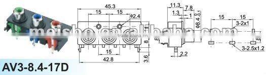 Universal feamel rca phono plug to f jack adapter