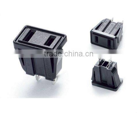 1 round pin black and white desktop power outlet
