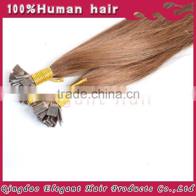 cheap price 100% Brazilian Remy Human Flat Tip with various colorHair Extensions wholesale