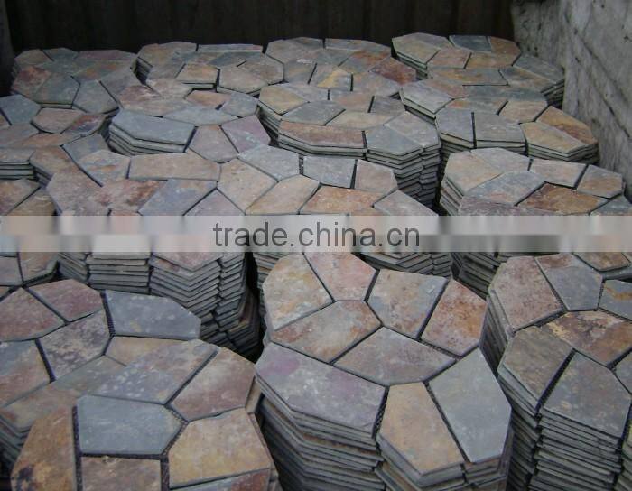 natural slates, sandstone, rusty, white, yellow, black, green culture stone