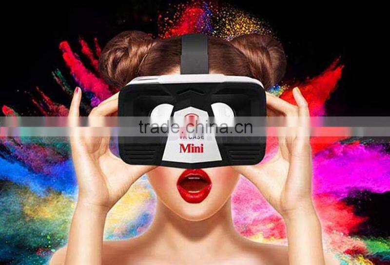 Cheap 3D VR Headset Virtual Reality Personalized VR Mini Cute Glasses Case For iPhone 6S Plus Galaxy S6 S7 Edge