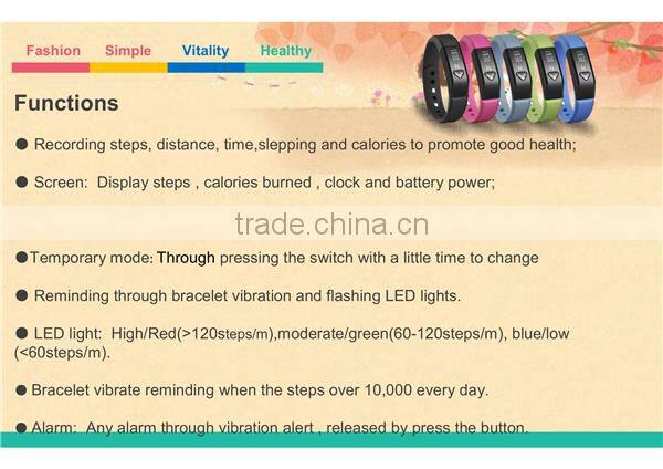 Vidonn X5 Bluetooth Bracelet Sports Tracker + Silent Alarm Clock + Sleep Monitor