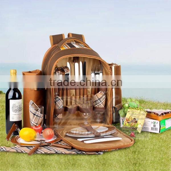 High quality Picnic Bag for 4 Person With Cooler Compartment