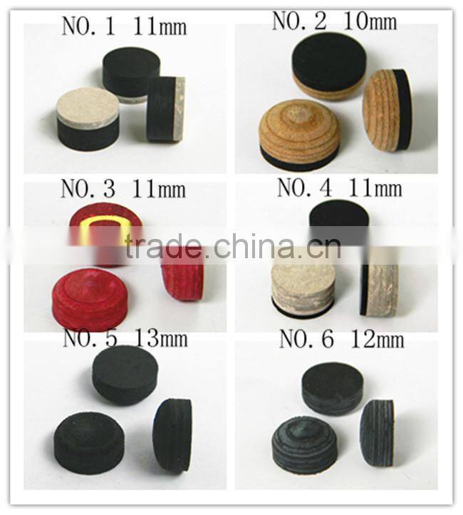 High quality customized cue tips for billiards