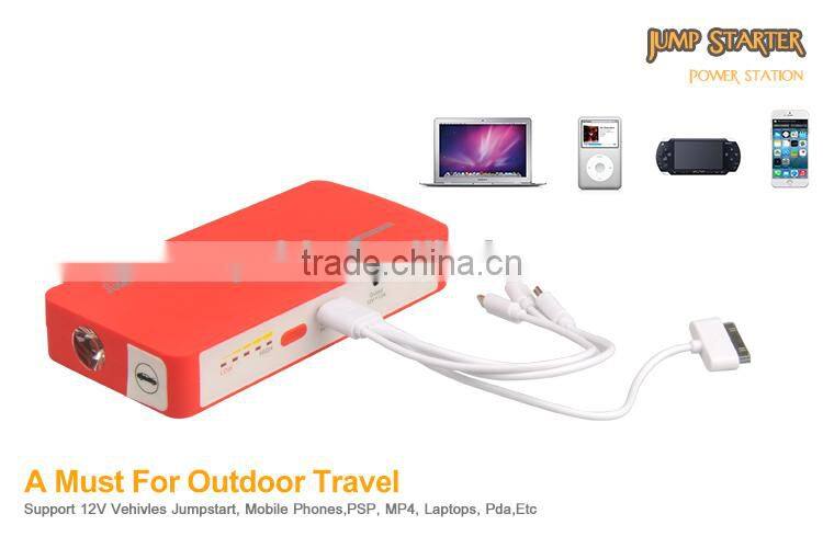 2015 Compact Car Jump Starter and Portable Charger Emergency Power Bank Mini LED Flashlight