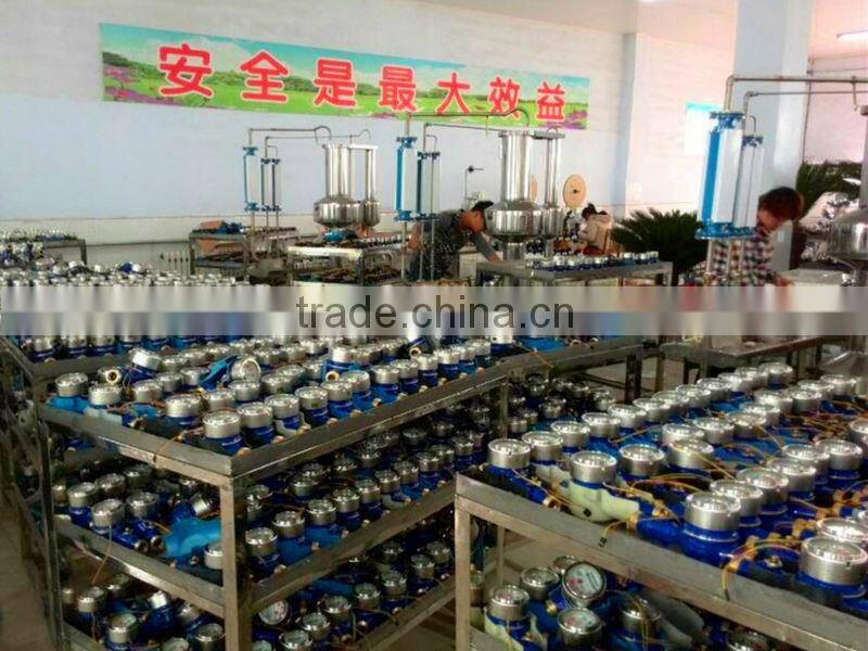 Brass connection and nut for multi jet water meter