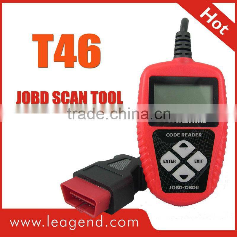 JOBD/EOBD/OBD2 universal vehicle auto diagnostic tool /Scanner T46-View freeze frame data,Updateable online