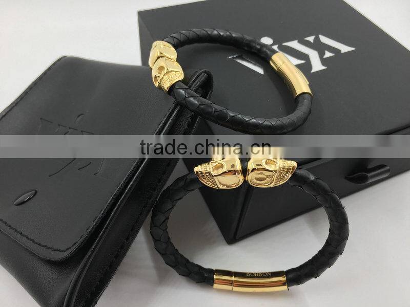 2016 HOT SALE Customized Black Jewelry Box Luxury Gift Box set with PU Pounch bag