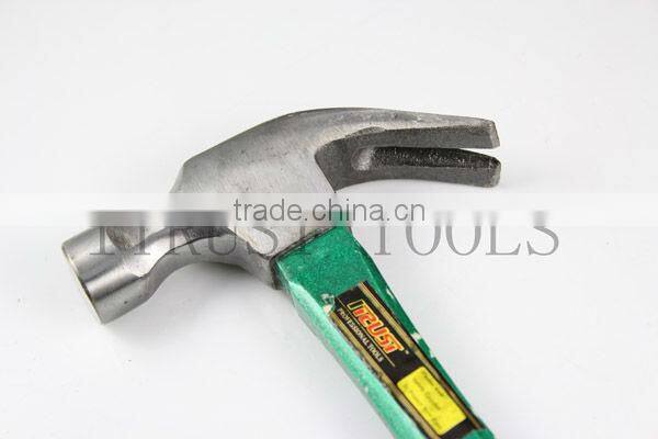 Carbon Steel Green Fiber Handle Claw Hammer HM1021