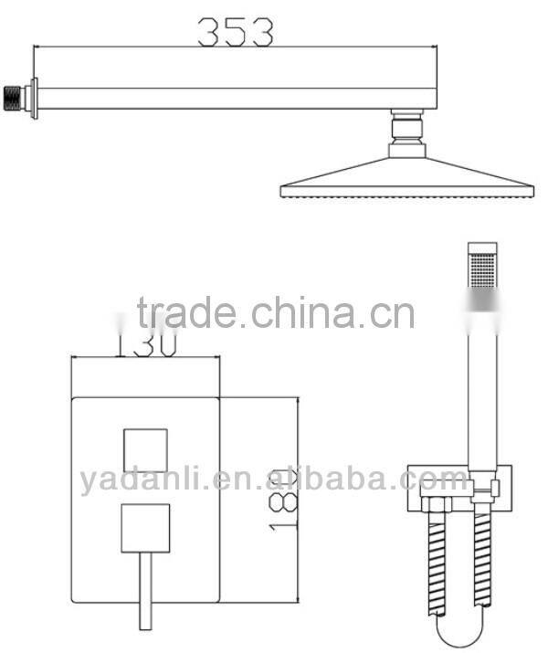 Single lever conceal shower mixer 7523A