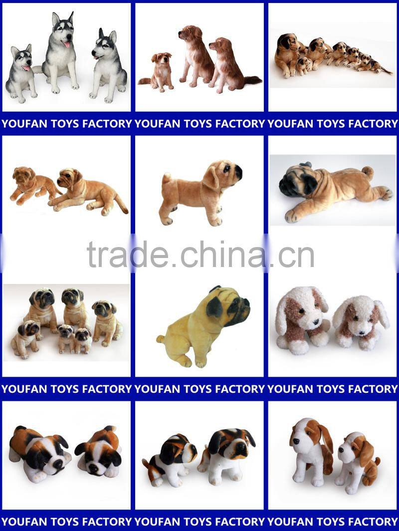 stuffed animal soft toy lifelike dog pug plush