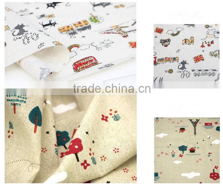 Linen / Cotton fabric Printed Fabric for curtain and spread