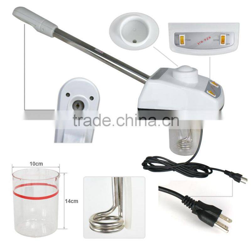 2 IN 1 Desktop LED Magnifier Lamp FACIAL FACE OZONE Hot Spray STEAMER Salon SPA