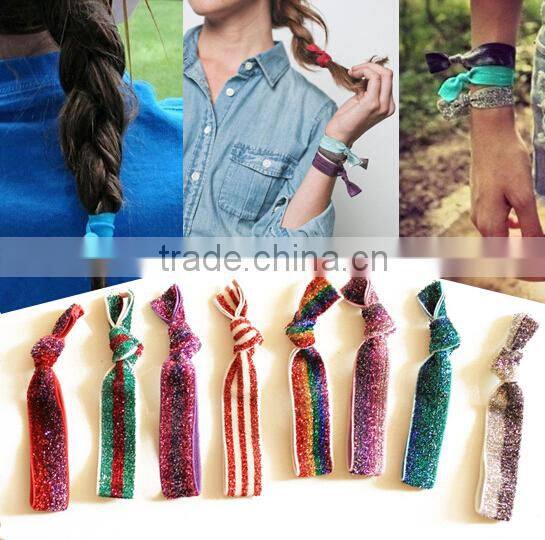 5/8'' glitter elastic- sparkle elastic- shinny elastic hedband- mixed glitter elastic