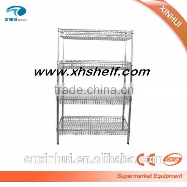 High quality double side metal chrome wire shelving