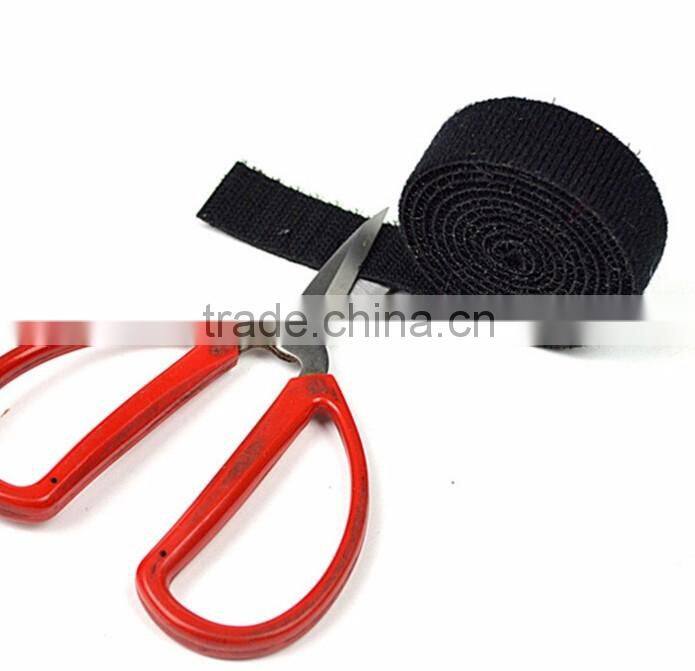 Nylon Black Double Side Hook and loop cable tie for cable mangement