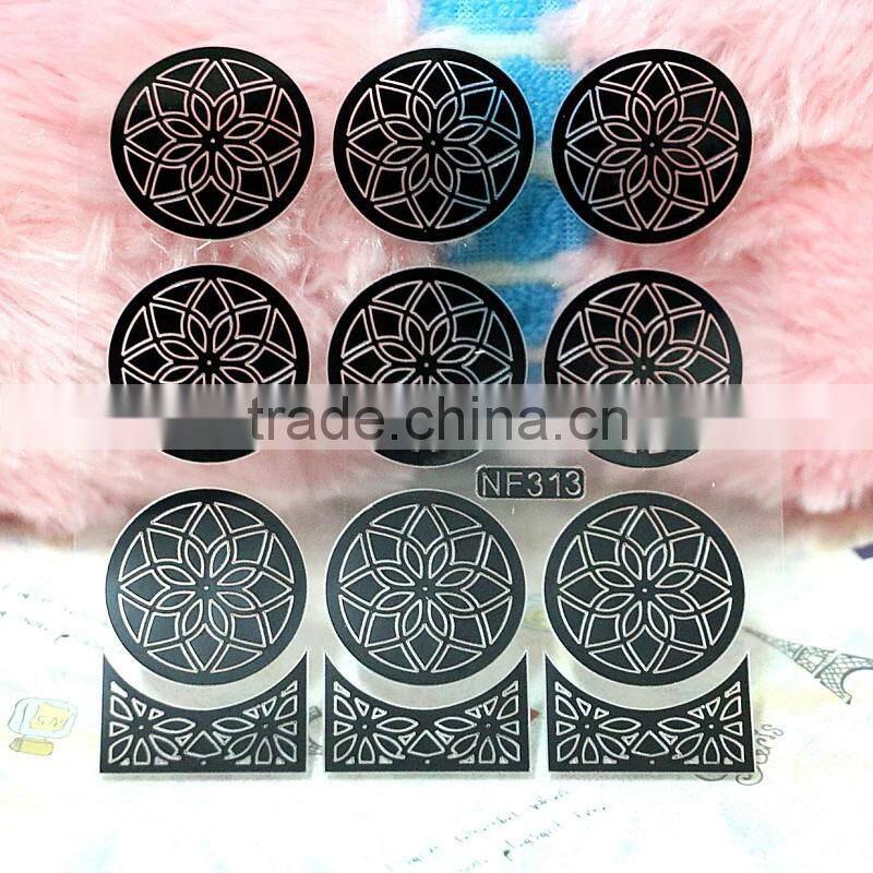 Nail Stencil Guide Vinyl Decal Sticker Sticker Hollow Tip Guides nail art stickers