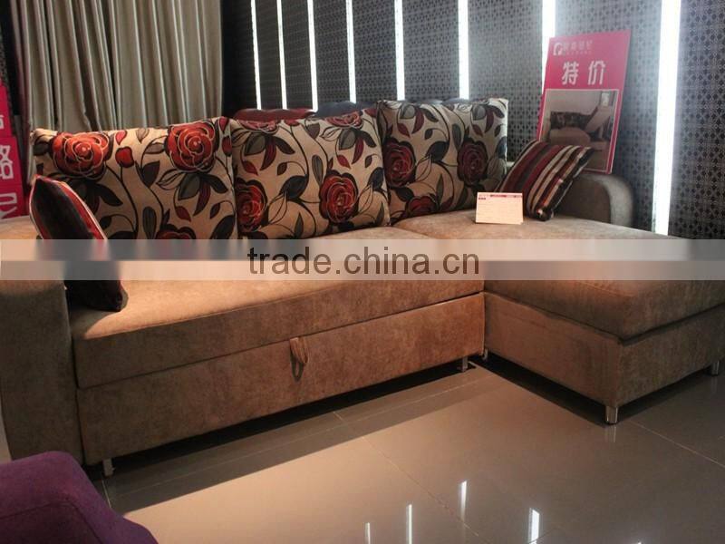 S1989 storage foldable sofa bedroom space saving furniture