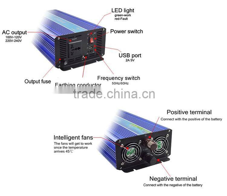 2016 new products 24v 220v 5000w pure sine wave power inverter for solar panel