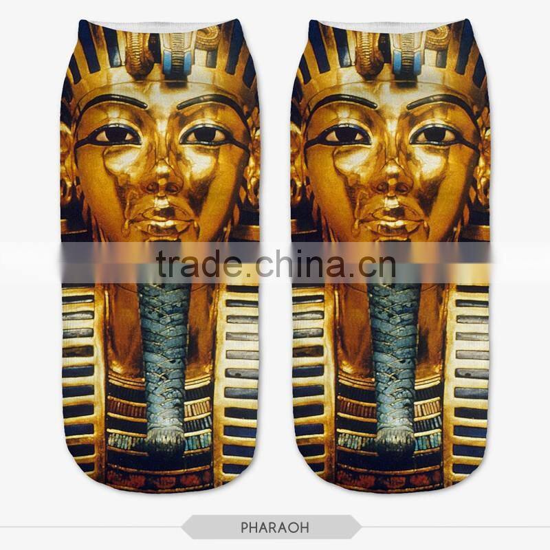 fashion children kids high quality 3d digital full print colorful ankle socks sports unisex custom hot sale stretch spandex