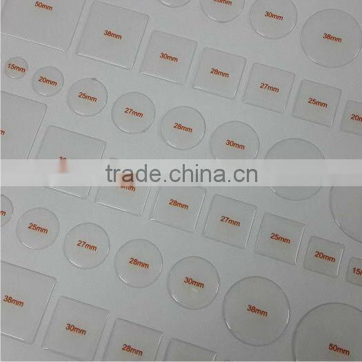 PU resin self adhesive dome letters sticker
