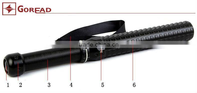 Goread Y34 metal flashlight workin light police torch LED flashlight 3W high bright police flashlight