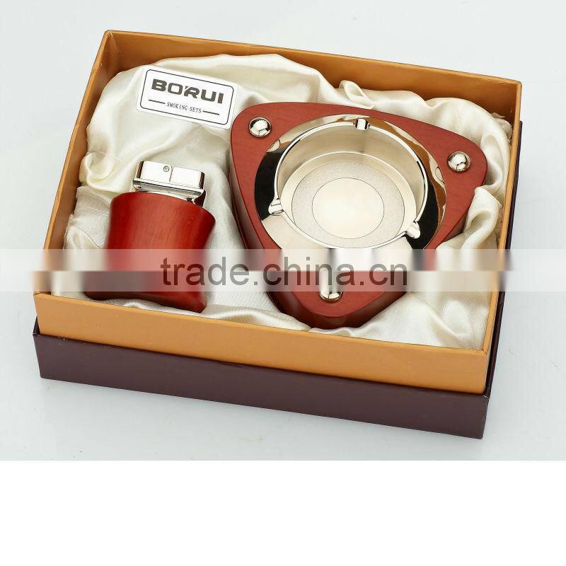 hot selling smoking set,wooden standing ashtray