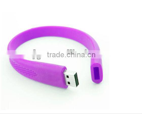 Cheap Silicone Flash Drive USB Bracelet with Free Sample