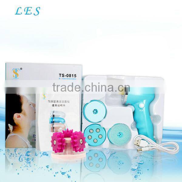 Rechargeable electronic facial cleansing system for home use personal beauty