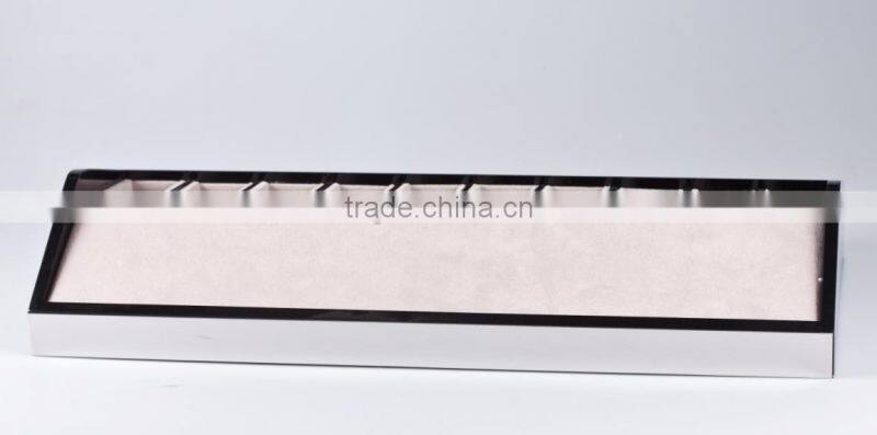 Stand velvet wooden leather belt display