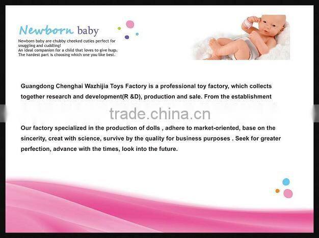 NEW 16inch diaper vinyl baby doll with feeding tools