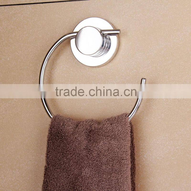 Bathroom metal dish towel ring with suction cup