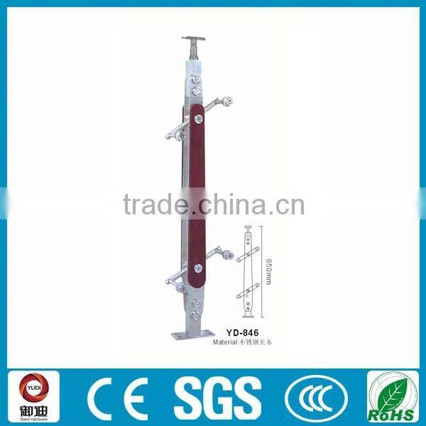 Stainless steel wood balcony baluster design