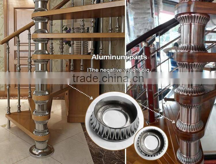 2016 New Design Indoor Staircase With Oak tread and decorative railing