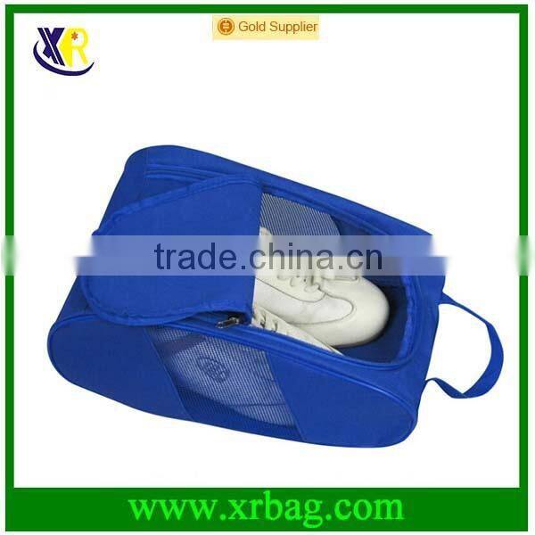 custom reusable portable shoe carrier bag with zipper