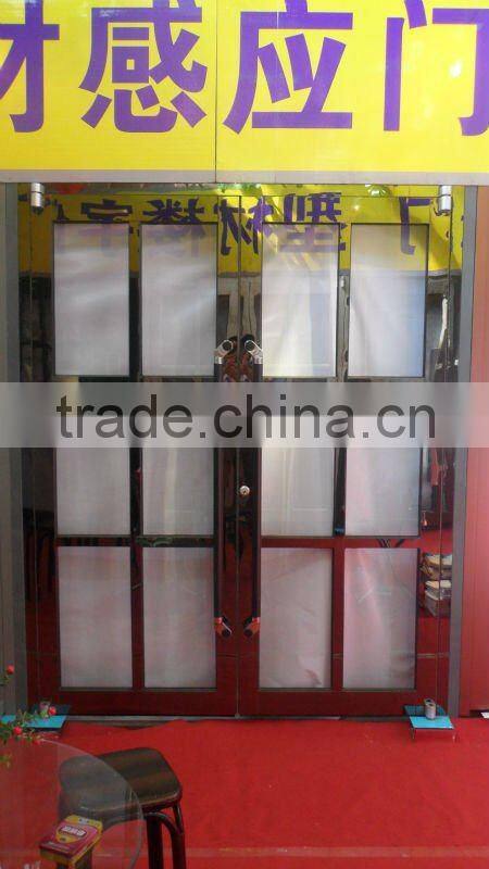 2012 new style aluminum +stainless steel doors for buildings on trade show -4