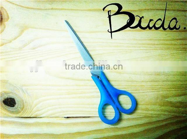 Soft handle hot sale office scissors with plastic and TPR handle BD-S1703