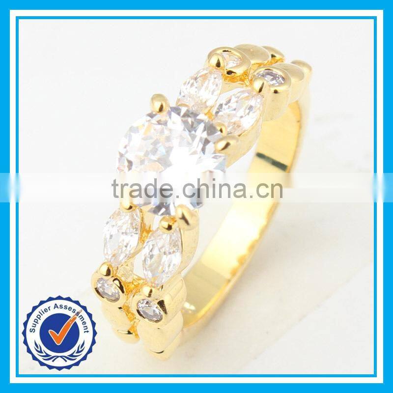 2015 yiwu wholesale korean fashion hot sale fake gold ring 18k
