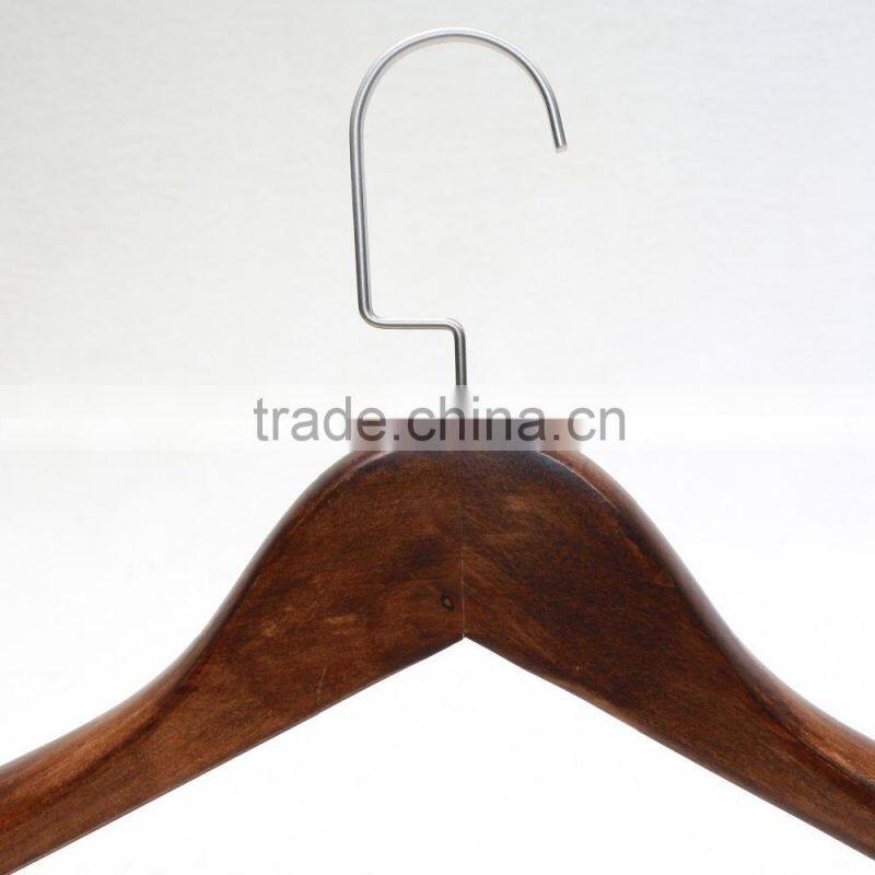 QD-E53 antique wood coat hangers for clothes display