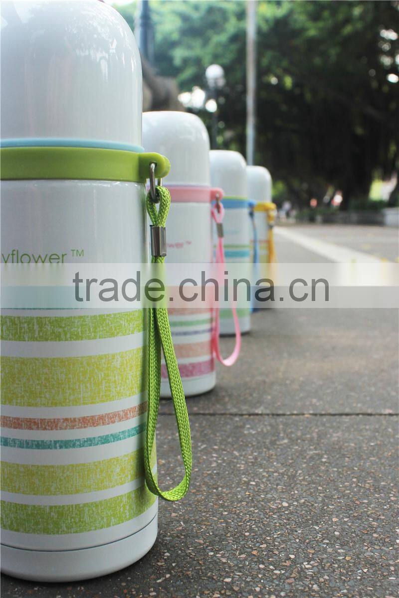 oem diller leakproof portable rainbow pinstripe stainless steel flask