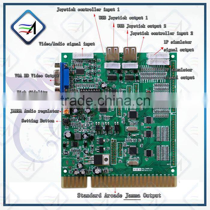PS3 JAMMA Arcade Game Timer Circuit Board