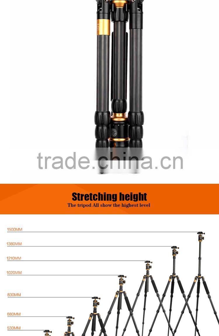 Q888C beike Qingzhuang lightweight carbon fiber camera tripod recommend tv joint stand w tripod bag quick release plate mount