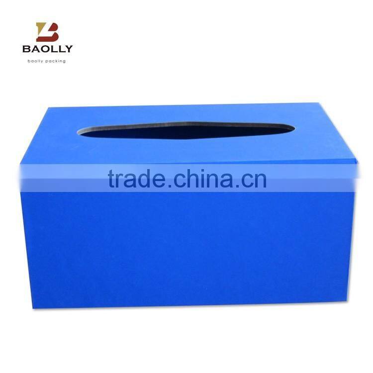 Folding cardboard paper storage tissue box