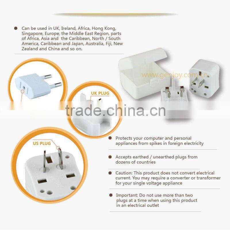 2014 colorful factory hotel worldpower adapter multi travel adapter