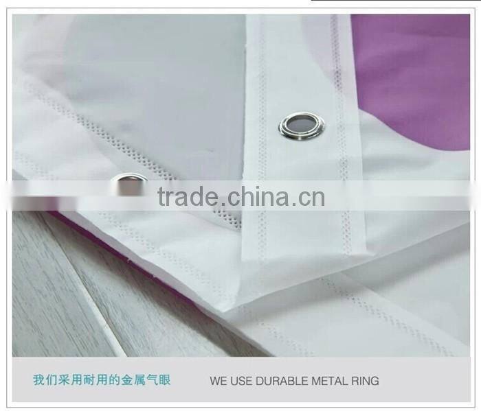 China supplier waterproof mildew elegant purple shower curtains