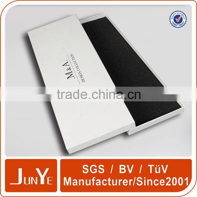 Flat paperboard 2 pcs box with lid scarf packaging box