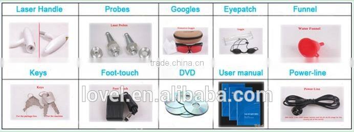 Long-term Effective RGB Double Rod Q-switched ND Yag Laser Tattoo Removal Machine