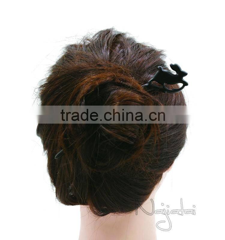Black Rabbit Japanese Vintage Wooden Hairpin Hair Stick